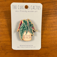 The Curious Cactus Pin - Stay Wild