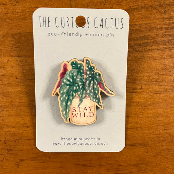 The Curious Cactus Pin - Stay Wild