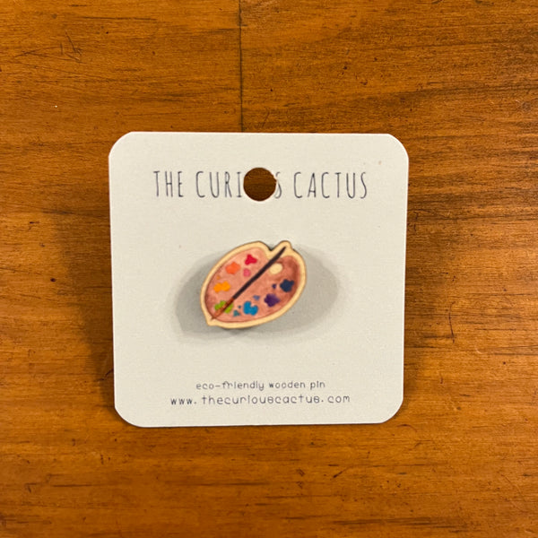 The Curious Cactus Mini Pin - Art Palette