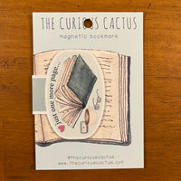 The Curious Cactus Magnetic Bookmark - Just One More Page