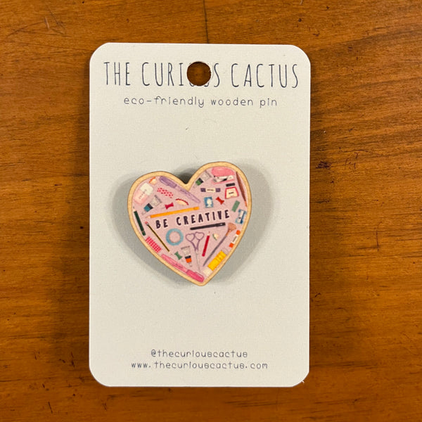 The Curious Cactus Pin - Be Creative