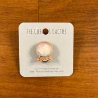 The Curious Cactus Mini Pin - Crystal Ball