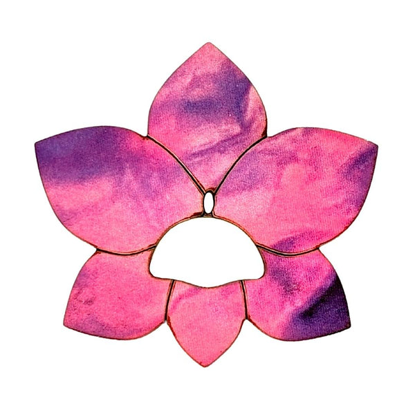 Glasses Brooch - Orchid Pink and Purple
