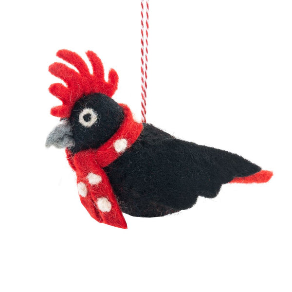 Felt Ornament - Aus Black Cockatoo Carter