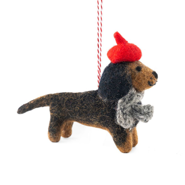 Felt Ornament - Dog Dachshund
