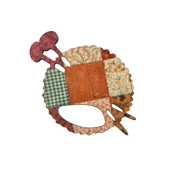 Glasses Brooch - Wool and Knitting Needles