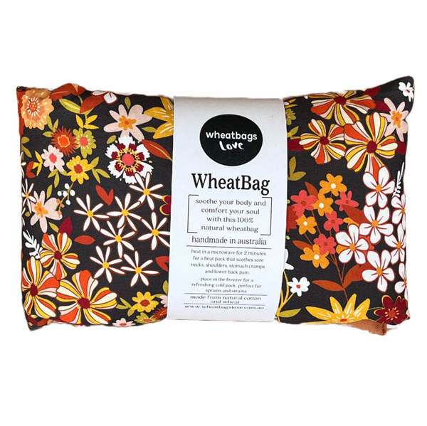 Wheatbag - Groovy Flowers Black