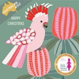 Christmas Card Pack - Pink Galah