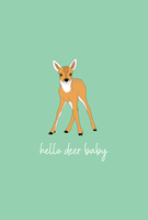 Red Parka Card - Baby Deer