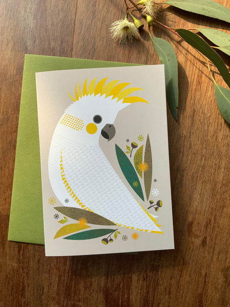 Greeting Card - Sulphur Crested Cockatoo