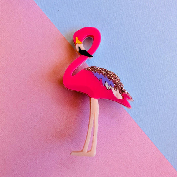 Mox & Co Brooch - Flamingo