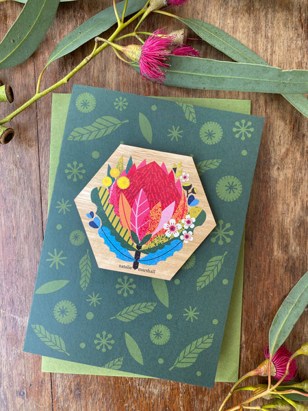 Wood Magnet Card - Native Bunch