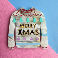 Mox & Co Xmas Brooch - Ugly Sweater