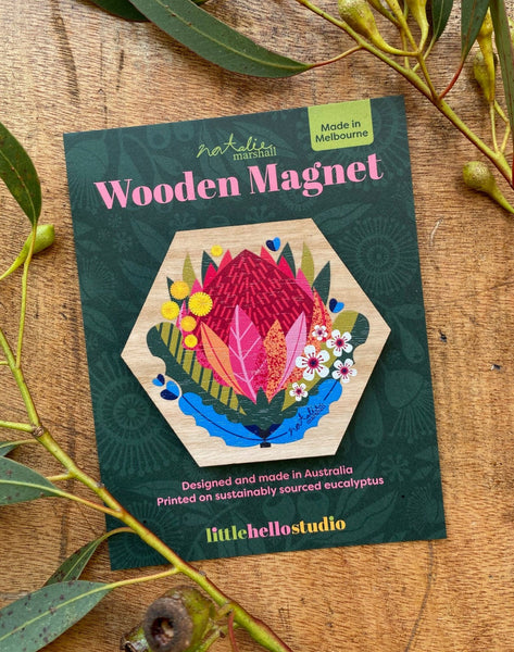 Wooden Magnet - Native Bunch