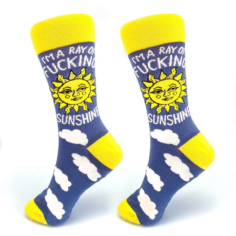 Jubly Umph Large Socks - I'm a Fucking Ray of Sunshine