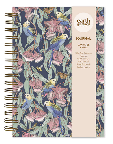 Earth Greetings A5 Journal - Rosellas Amongst the Mallee