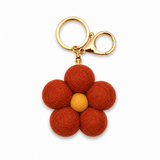 Felt Flower Keychain - Spring Bloom Red