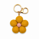 Felt Flower Keychain - Spring Bloom Yellow