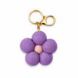 Felt Flower Keychain - Vintage Petals Lilac