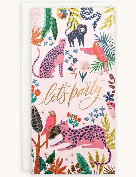Bespoke Letterpress Tall Card - Let's Party