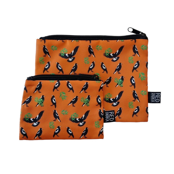 Red Parka Pouch Large - Magpie