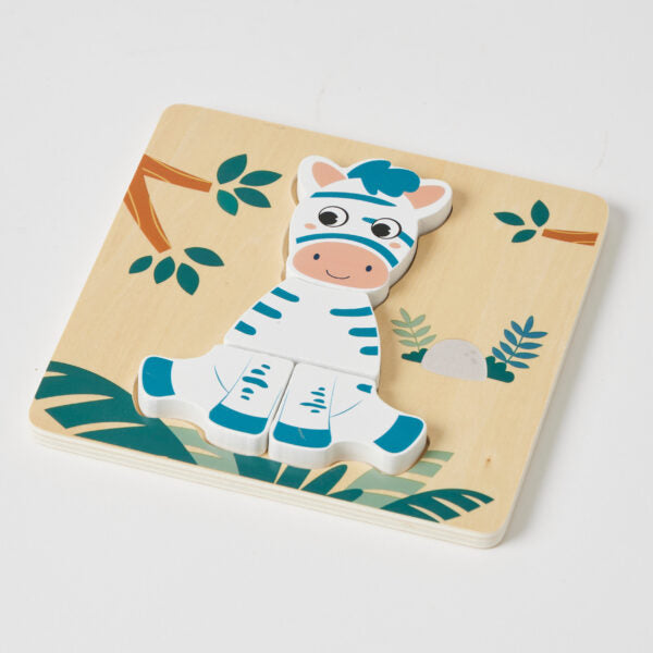 Zookabee - Small Wooden Puzzle - Zebra