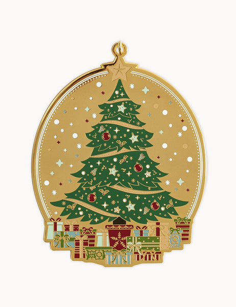 Bespoke Letterpress Enamel Christmas Ornament - Christmas Tree