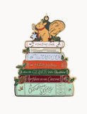 Bespoke Letterpress Enamel Christmas Ornament - Books