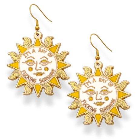 Jubly Umph Earrings - I'm a Ray of Fucking Sunshine