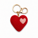 Felt Heart Keychain - Red
