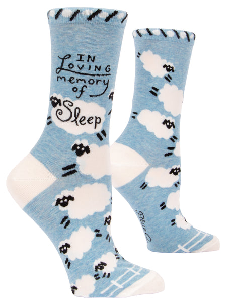 Blue Q Women's Socks - In Loving Memory of Sleep