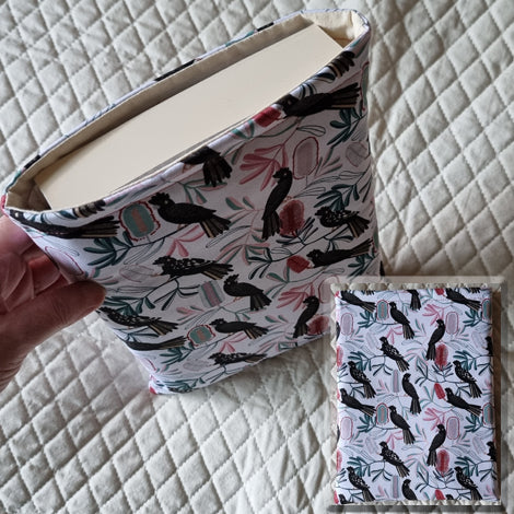 Stitch Shelf Book Sleeve - Black Cockatoo Bottlebrush