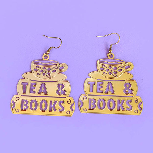 Jubly Umph Brass Earrings - Tea and Books