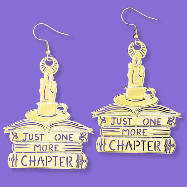 Jubly Umph Brass Earrings - Just One More Chapter