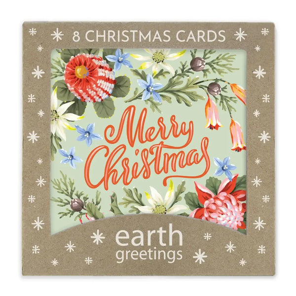 Earth Greetings Christmas Card Pack - Christmas Blooms