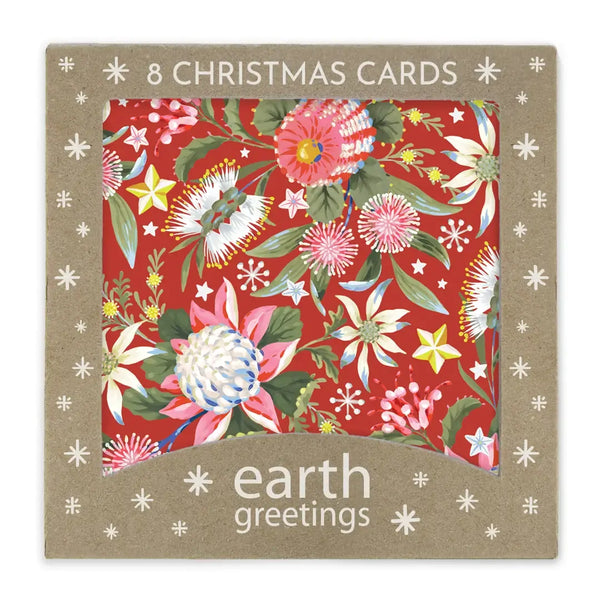 Earth Greetings Christmas Card Pack - Christmas Flora