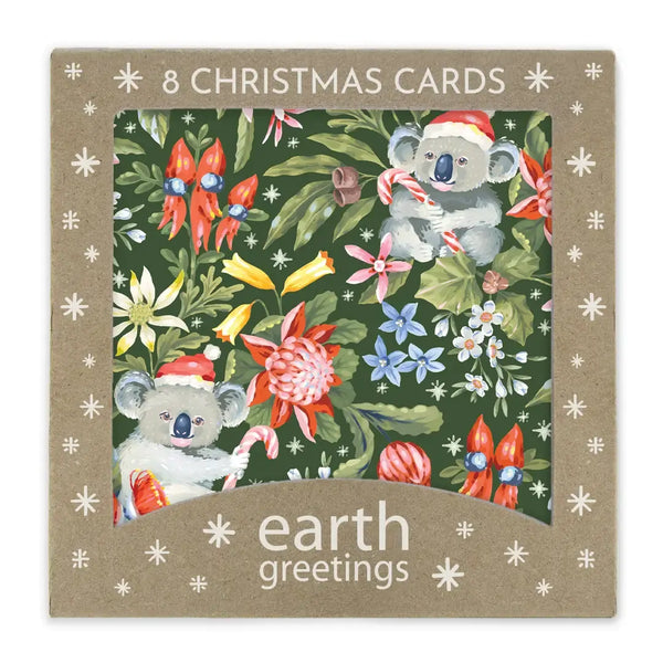Earth Greetings Christmas Card Pack - Christmas Koalas