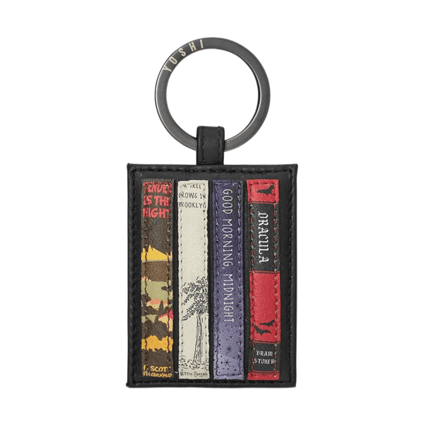 Yoshi Leather Keyring - Library Black