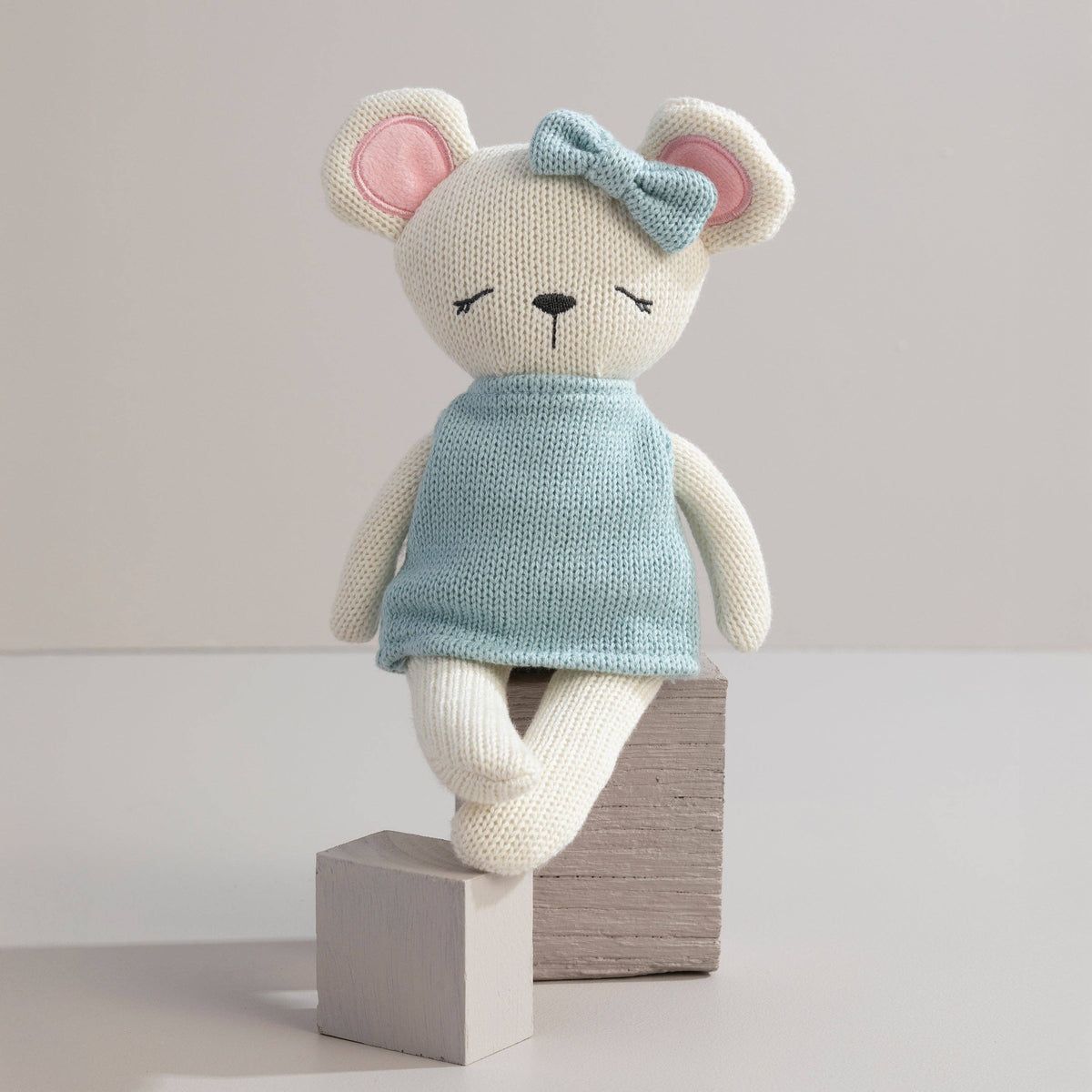 Knitted Animal Toy - Molly the Mouse – Mockingbird Lounge