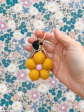Felt Flower Keychain - Spring Bloom Red