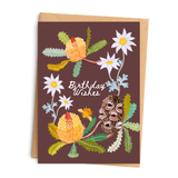 Australian Card - Wildflower Birthday Wishes Flora 1