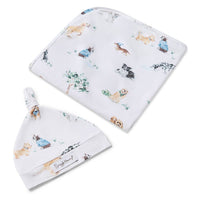 Jersey Wrap & Beanie Set - Dog Park