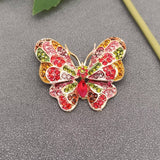 MQ Brooch - Colored Rhinestone Butterfly