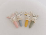 Bunny Knitted Rattle - Mustard