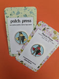 Patch Press Pin - Flower Eucalyptus Red