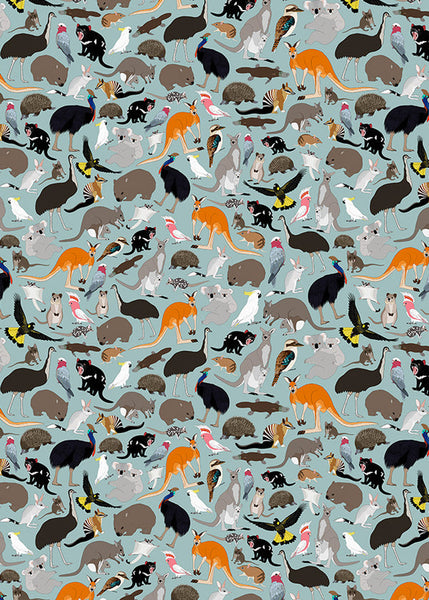 Red Parka New Tea Towel - Australian Animals
