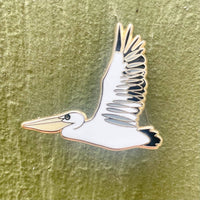 Bridget Farmer Enamel Pin In Flight - Pelican