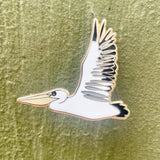 Bridget Farmer Enamel Pin In Flight - Pelican