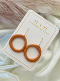 HxH Dangles - Organic Hoops Gold Leaf
