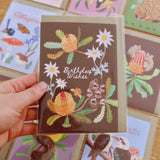 Australian Card - Wildflower Birthday Wishes Flora 1
